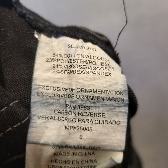 Jolt Juniors Size 9 Black Skinny Leg Stretch Pants Zipper Pocket - Picture 4 of 10